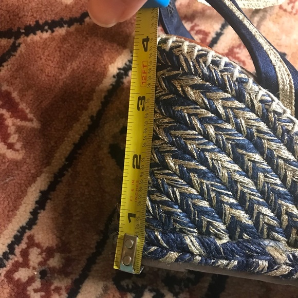 Marc Jacobs Navy and Gold Wedges, Size 38 Beautiful!! - Picture 6 of 6